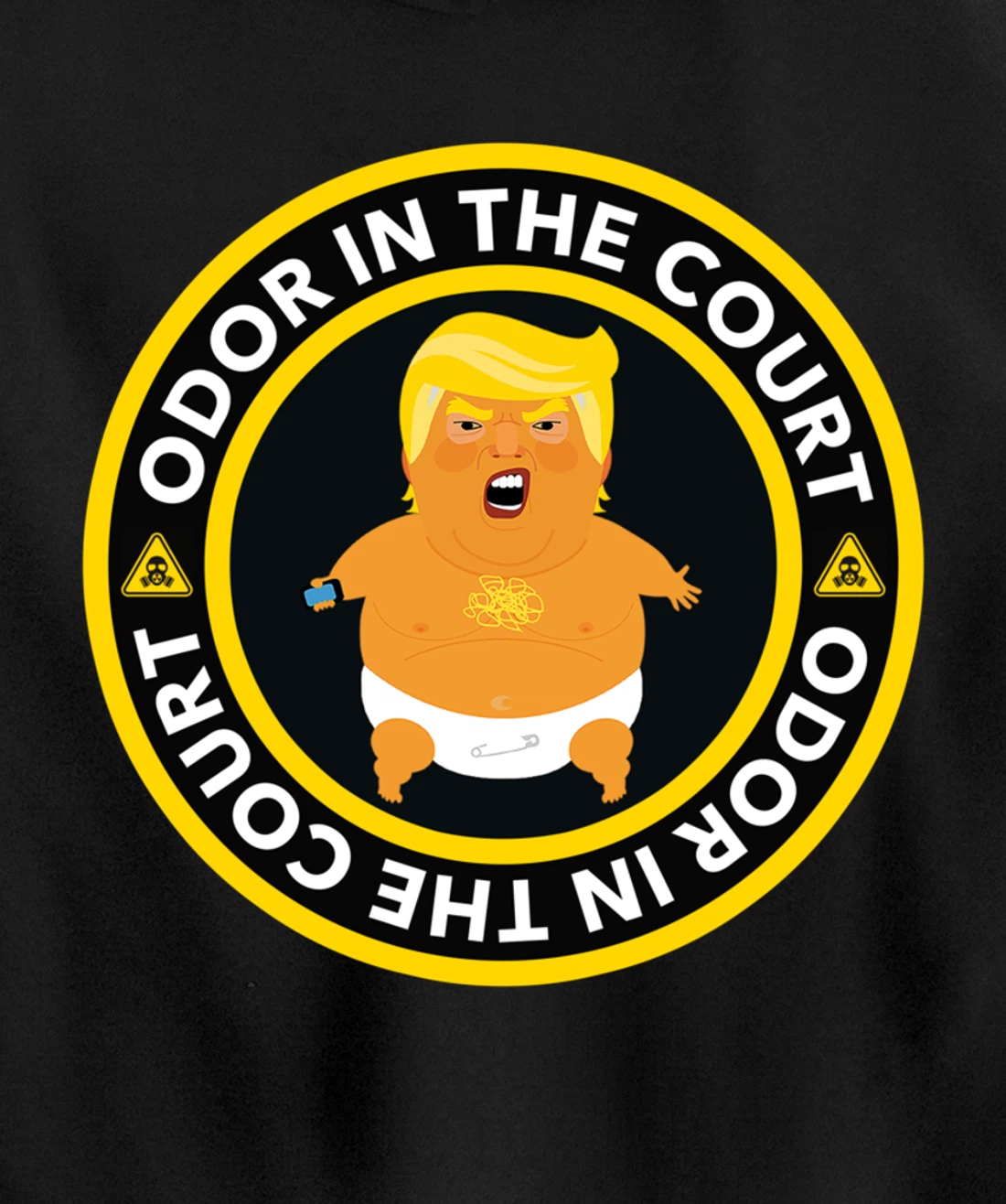 trump farts odor in the court - anti trump - toxic gas Pullover Hoodie