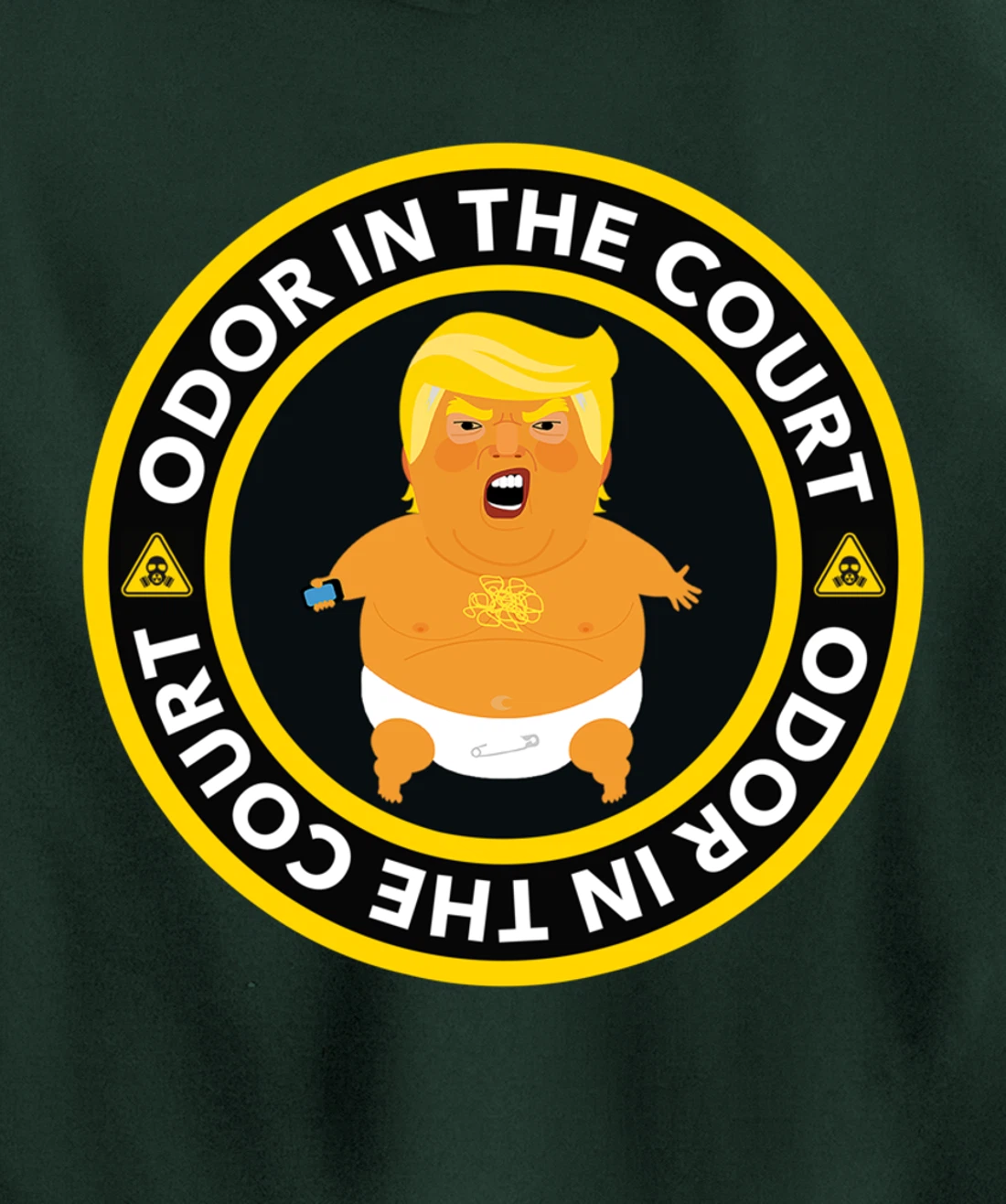 trump farts odor in the court - anti trump - toxic gas Pullover Hoodie