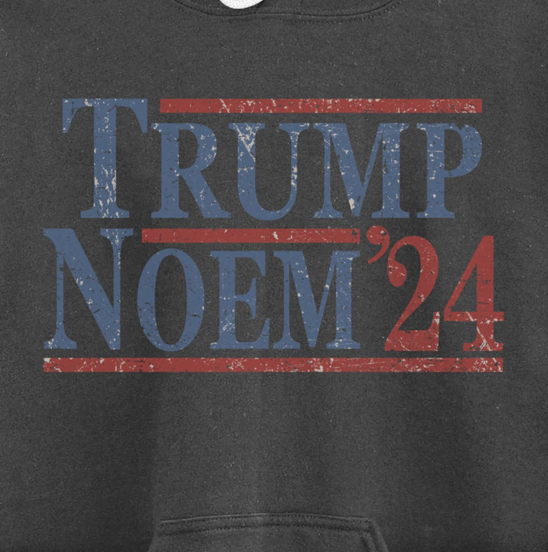 Distressed Donald Trump Kristi Noem 2024 Pullover Hoodie