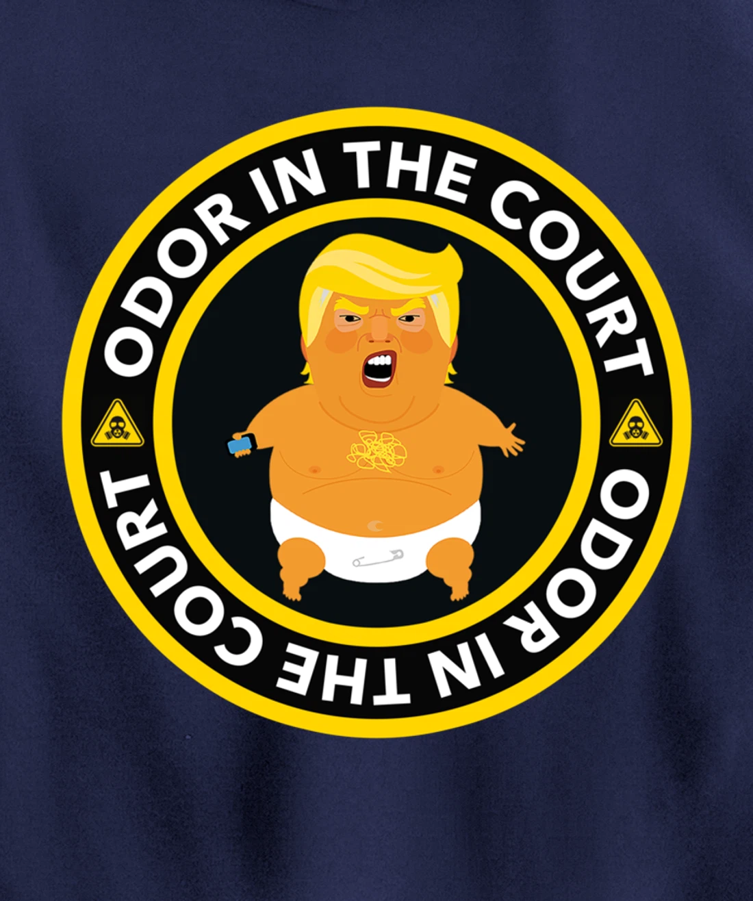 trump farts odor in the court - anti trump - toxic gas Pullover Hoodie