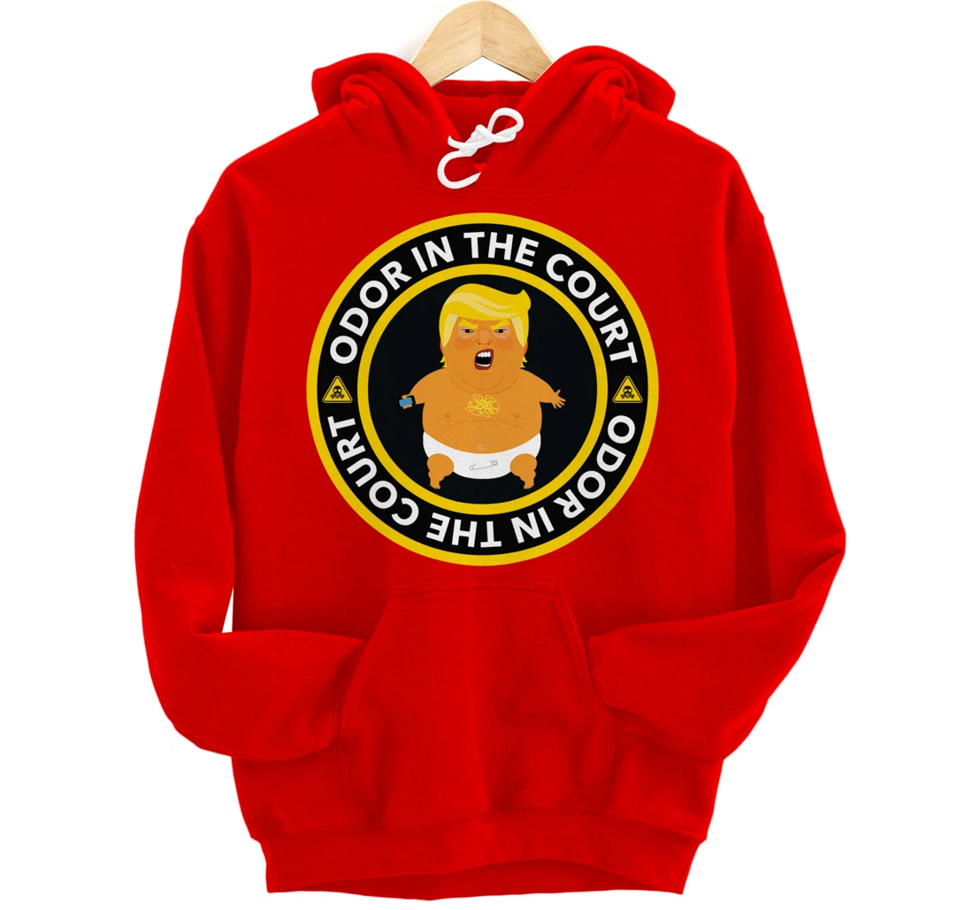 trump farts odor in the court - anti trump - toxic gas Pullover Hoodie