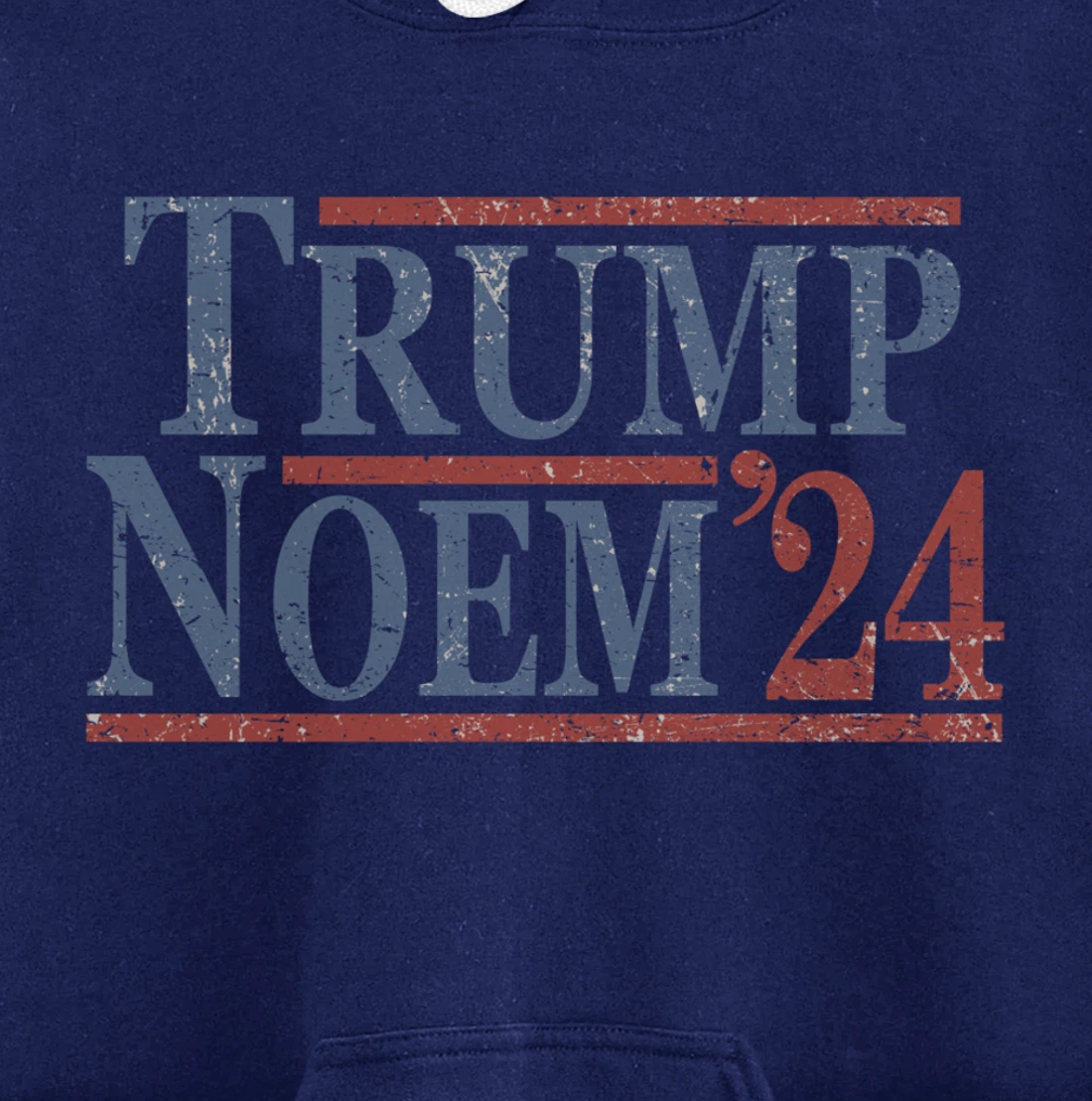 Distressed Donald Trump Kristi Noem 2024 Pullover Hoodie
