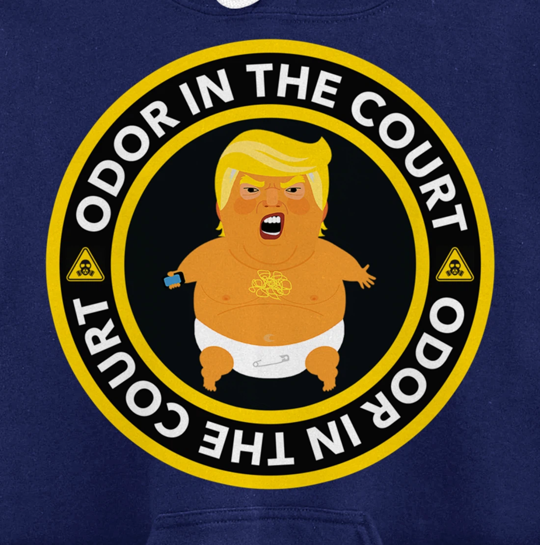 trump farts odor in the court - anti trump - toxic gas Pullover Hoodie