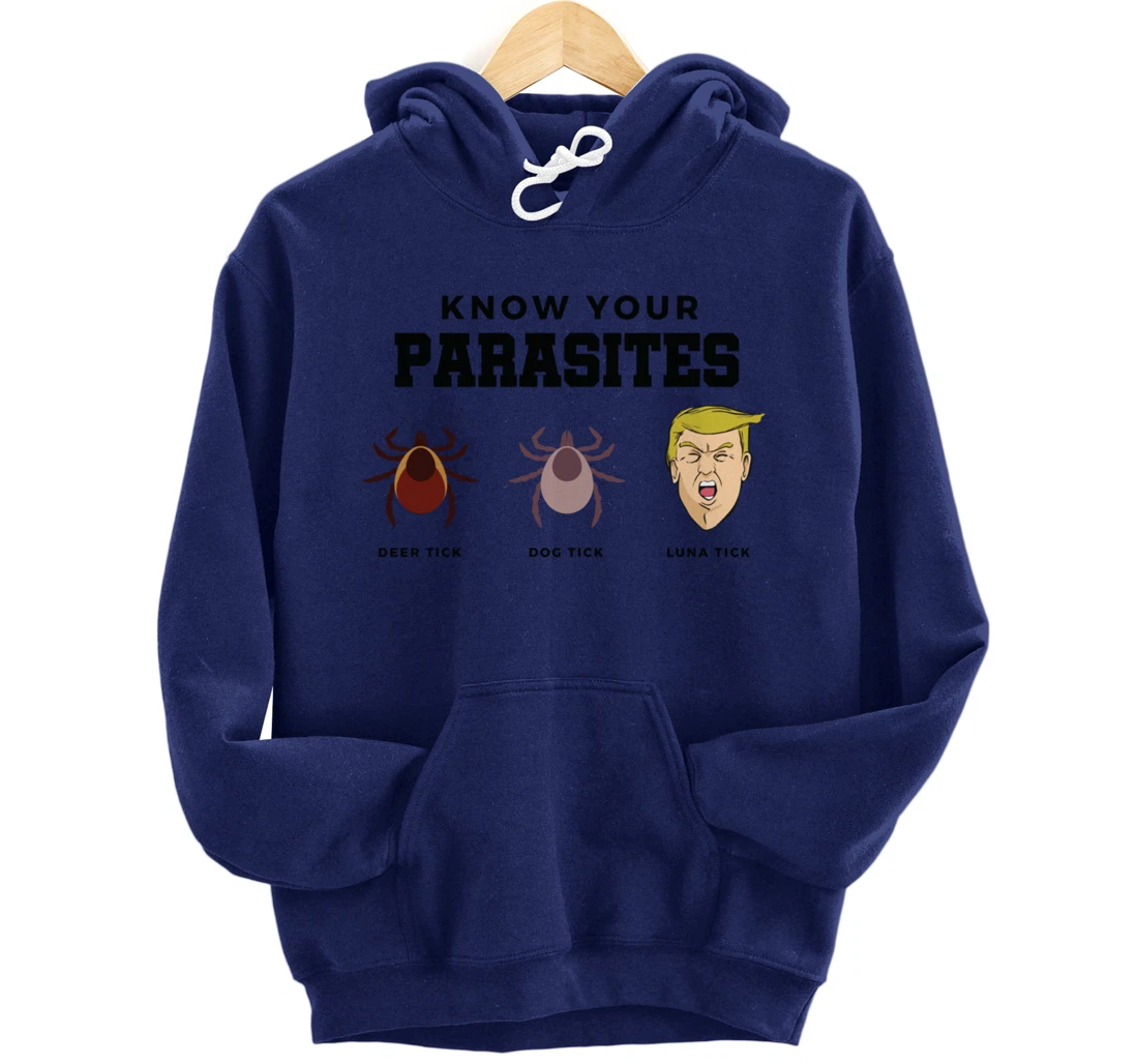 Know Your Parasites Anti-Trump Impeach Trump Pullover Hoodie