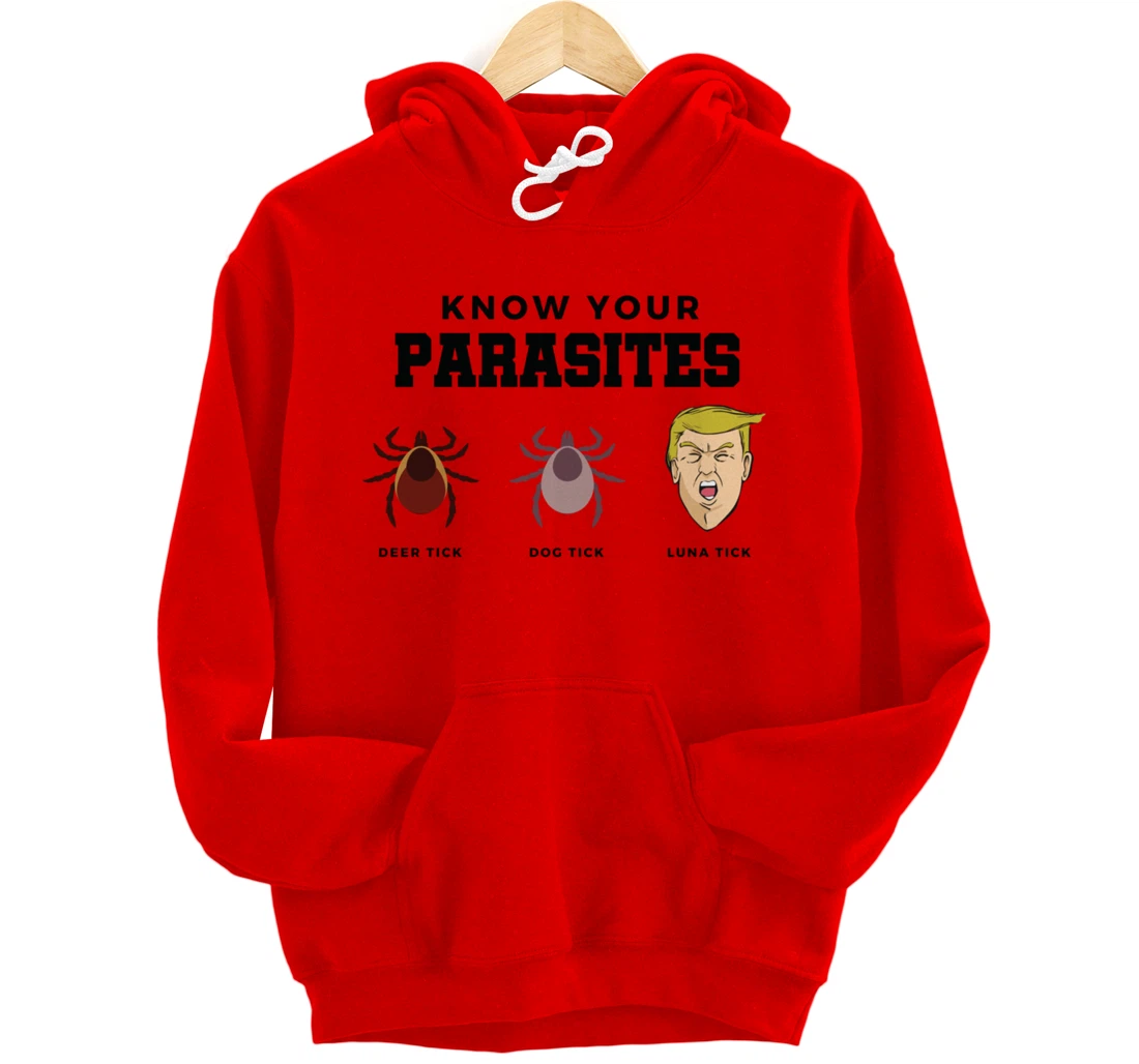 Know Your Parasites Anti-Trump Impeach Trump Pullover Hoodie