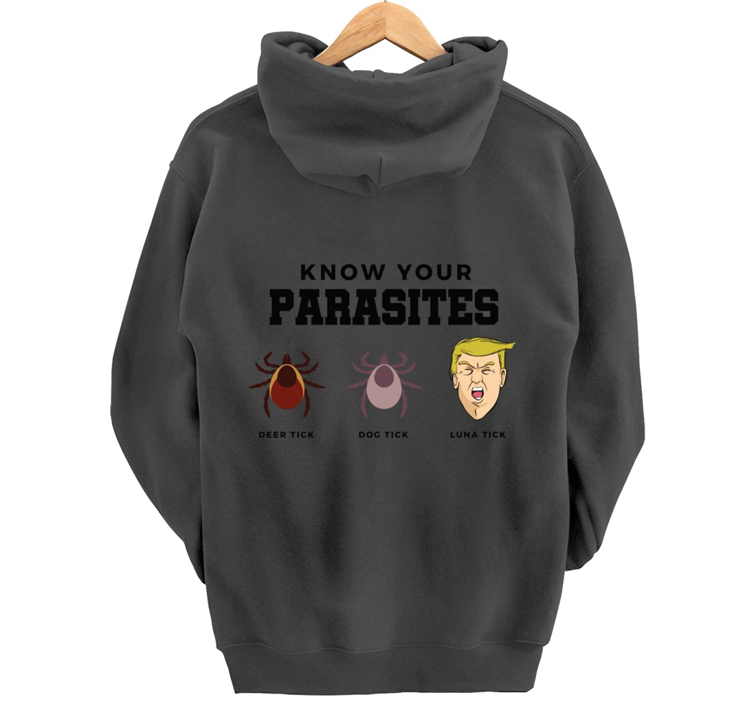 Know Your Parasites Anti-Trump Impeach Trump Pullover Hoodie