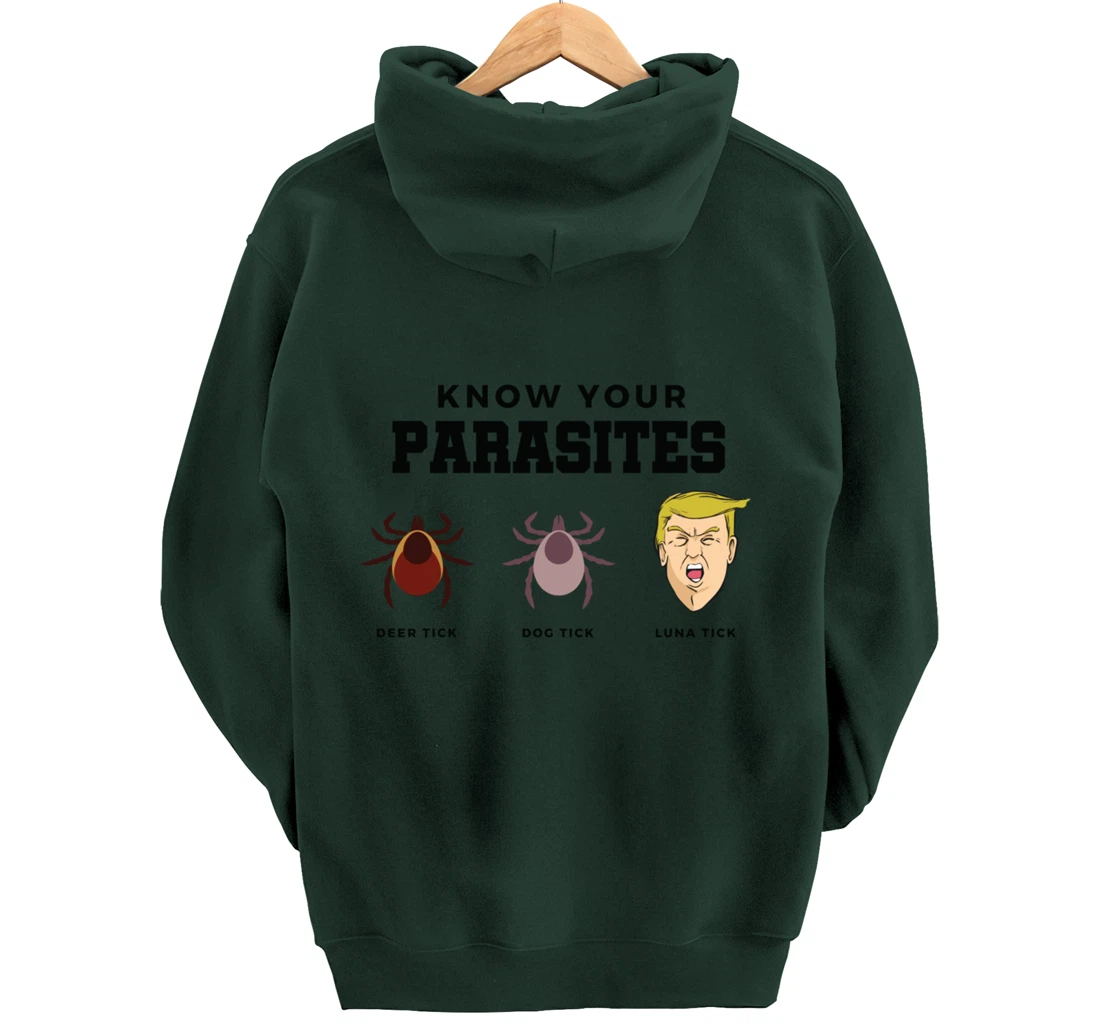 Know Your Parasites Anti-Trump Impeach Trump Pullover Hoodie