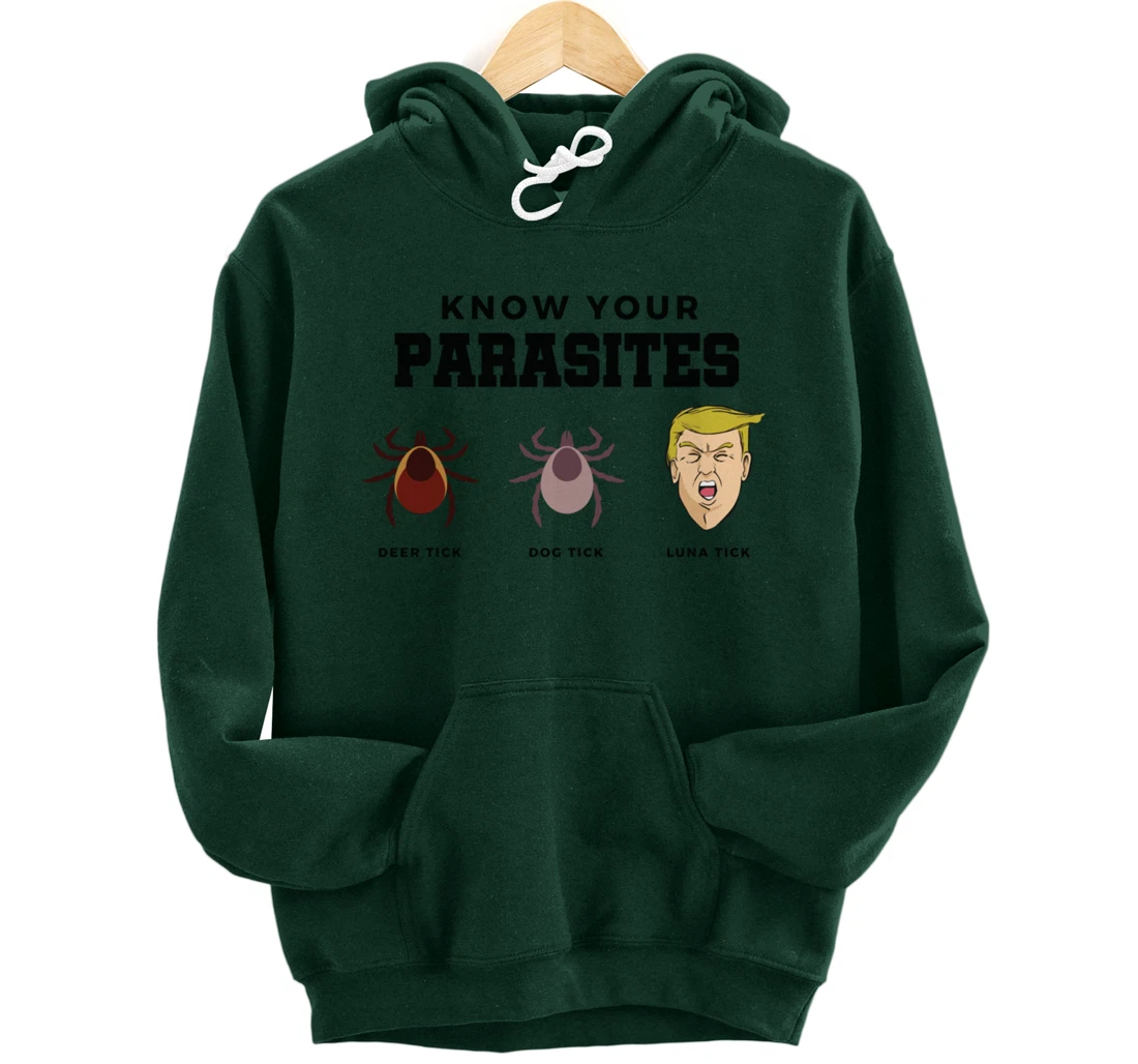 Know Your Parasites Anti-Trump Impeach Trump Pullover Hoodie