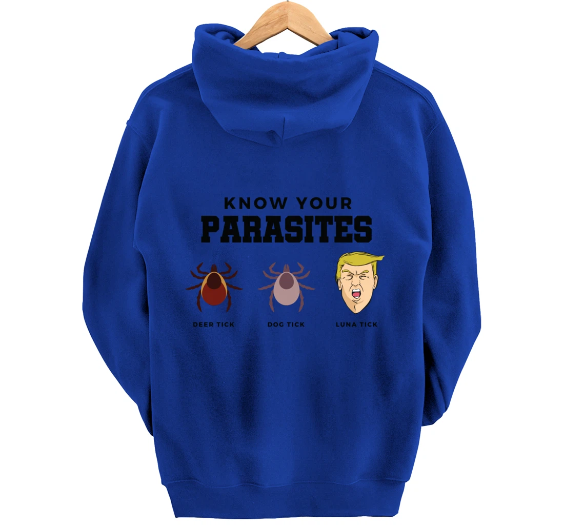 Know Your Parasites Anti-Trump Impeach Trump Pullover Hoodie