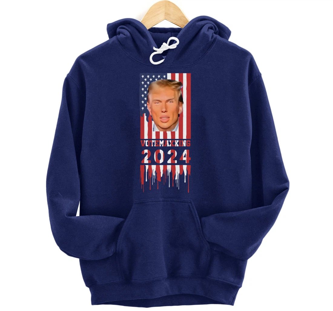 VoteMaxing 2024 LooksMaxxing Trump Mewing Pullover Hoodie