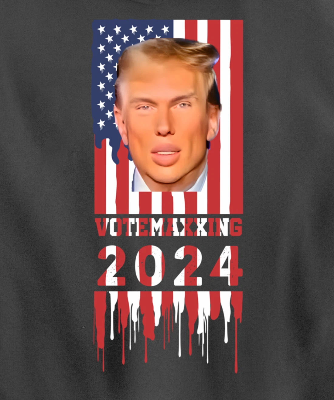 VoteMaxing 2024 LooksMaxxing Trump Mewing Pullover Hoodie