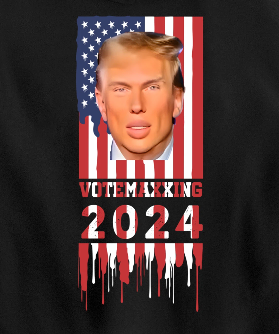 VoteMaxing 2024 LooksMaxxing Trump Mewing Pullover Hoodie