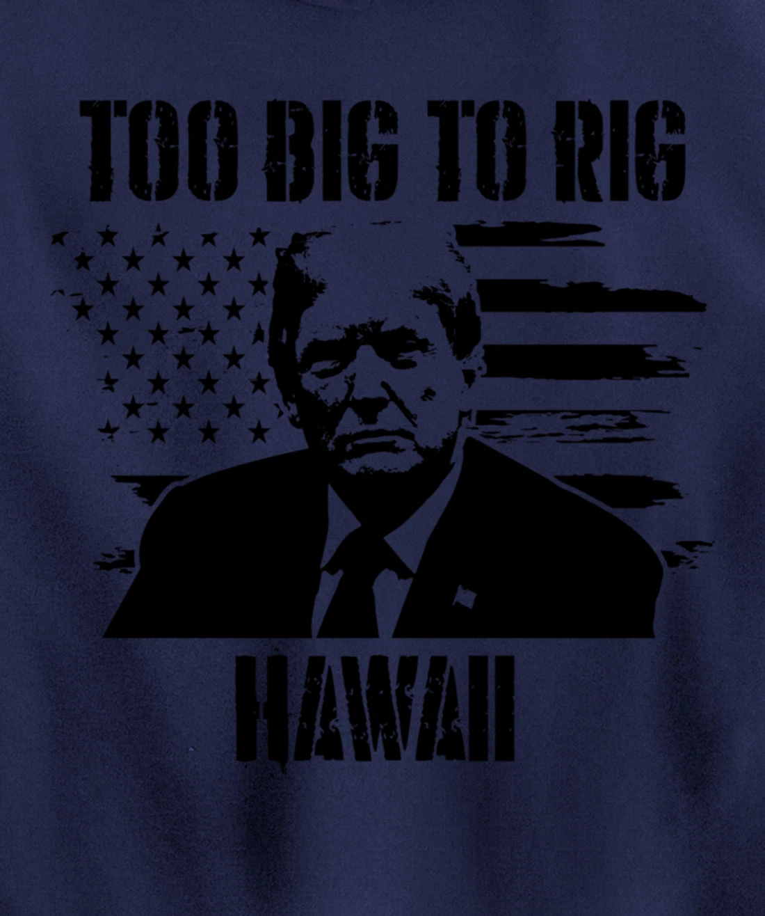 Too Big To Rig Hawaii Trump 2024 Pullover Hoodie