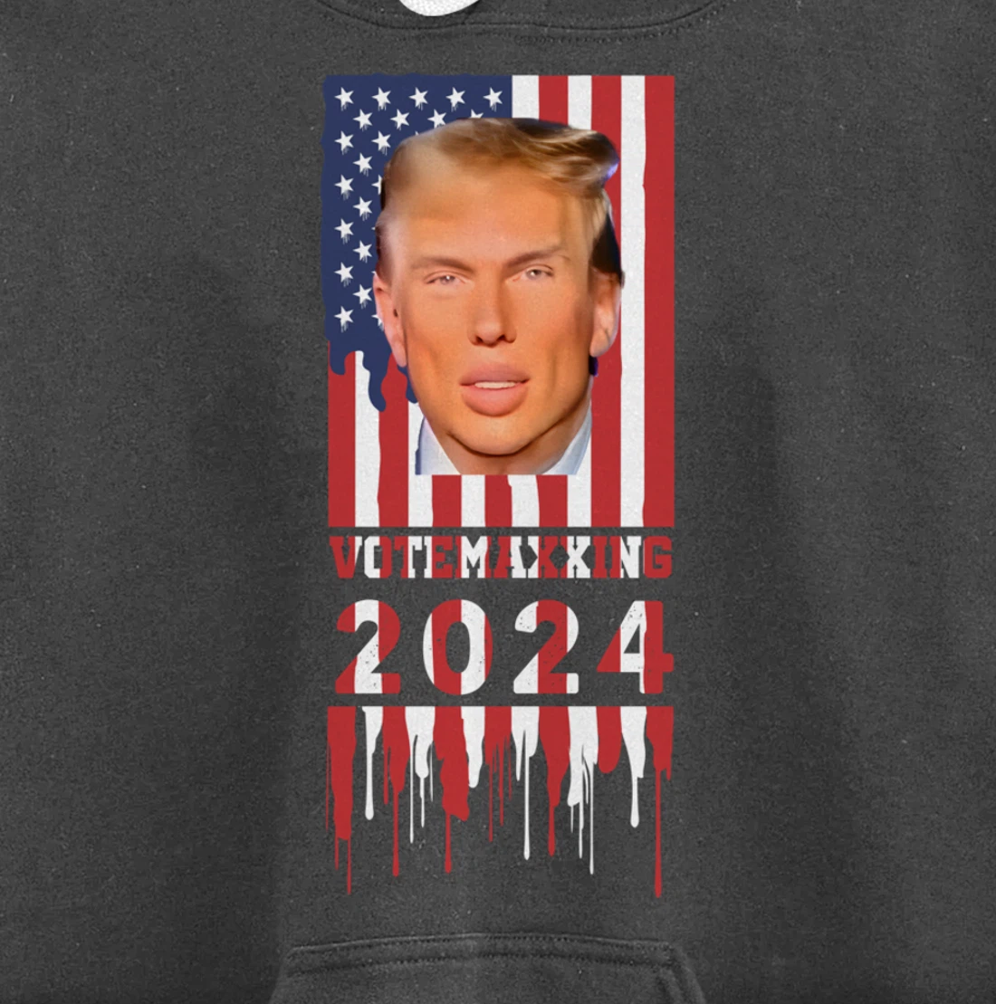 VoteMaxing 2024 LooksMaxxing Trump Mewing Pullover Hoodie