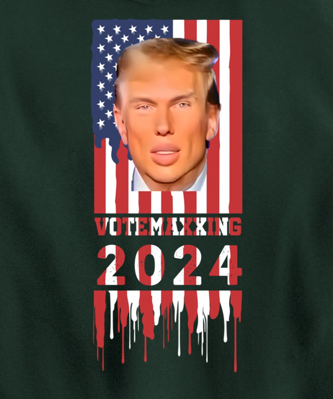 VoteMaxing 2024 LooksMaxxing Trump Mewing Pullover Hoodie