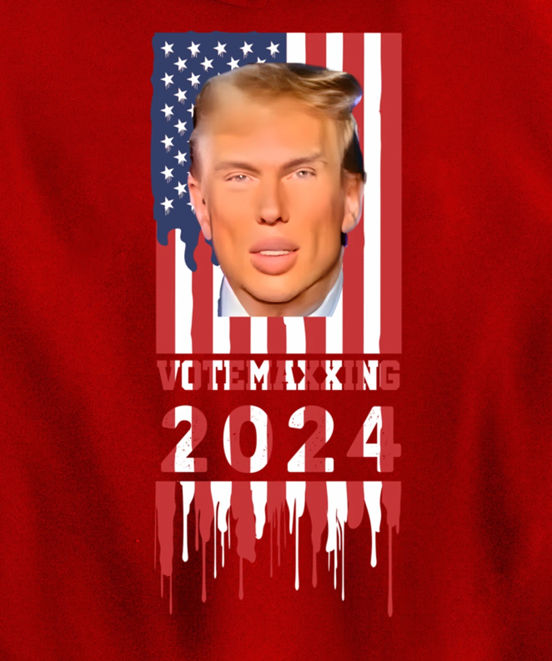 VoteMaxing 2024 LooksMaxxing Trump Mewing Pullover Hoodie