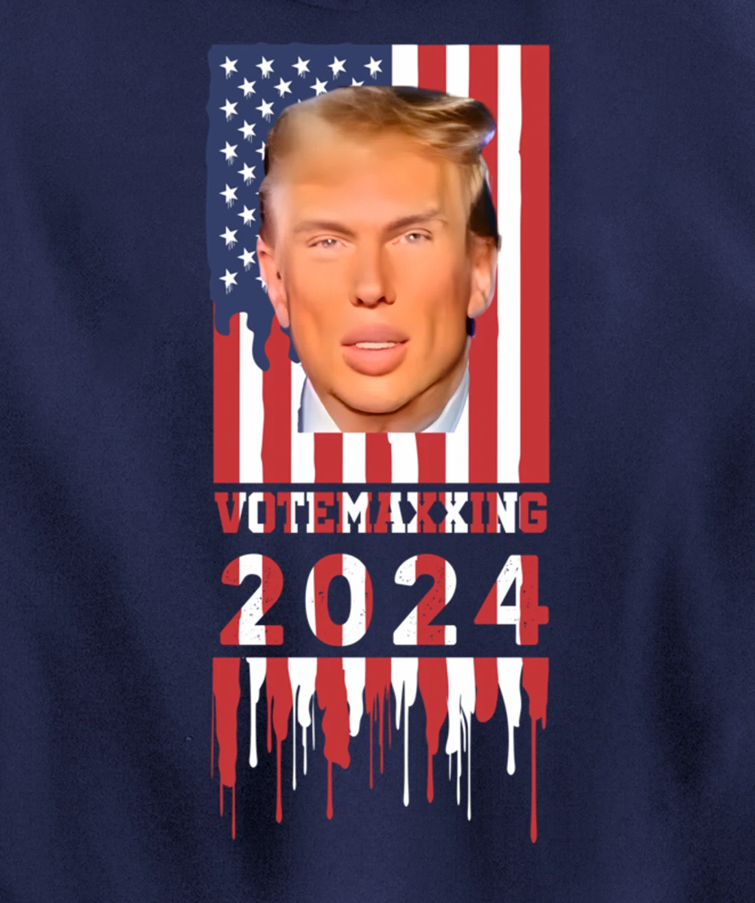 VoteMaxing 2024 LooksMaxxing Trump Mewing Pullover Hoodie