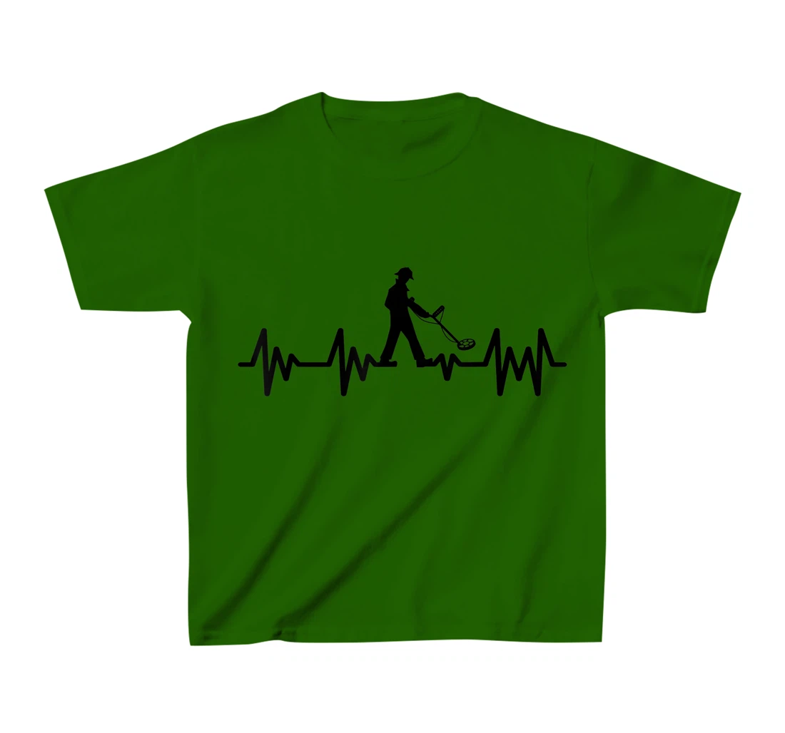 Womens Detectorists detecting Heartbeat Detectoring Metaldetector T-Shirt, Kid T-Shirt and Women T-Shirt