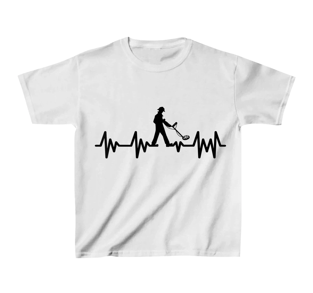 Womens Detectorists detecting Heartbeat Detectoring Metaldetector T-Shirt, Kid T-Shirt and Women T-Shirt
