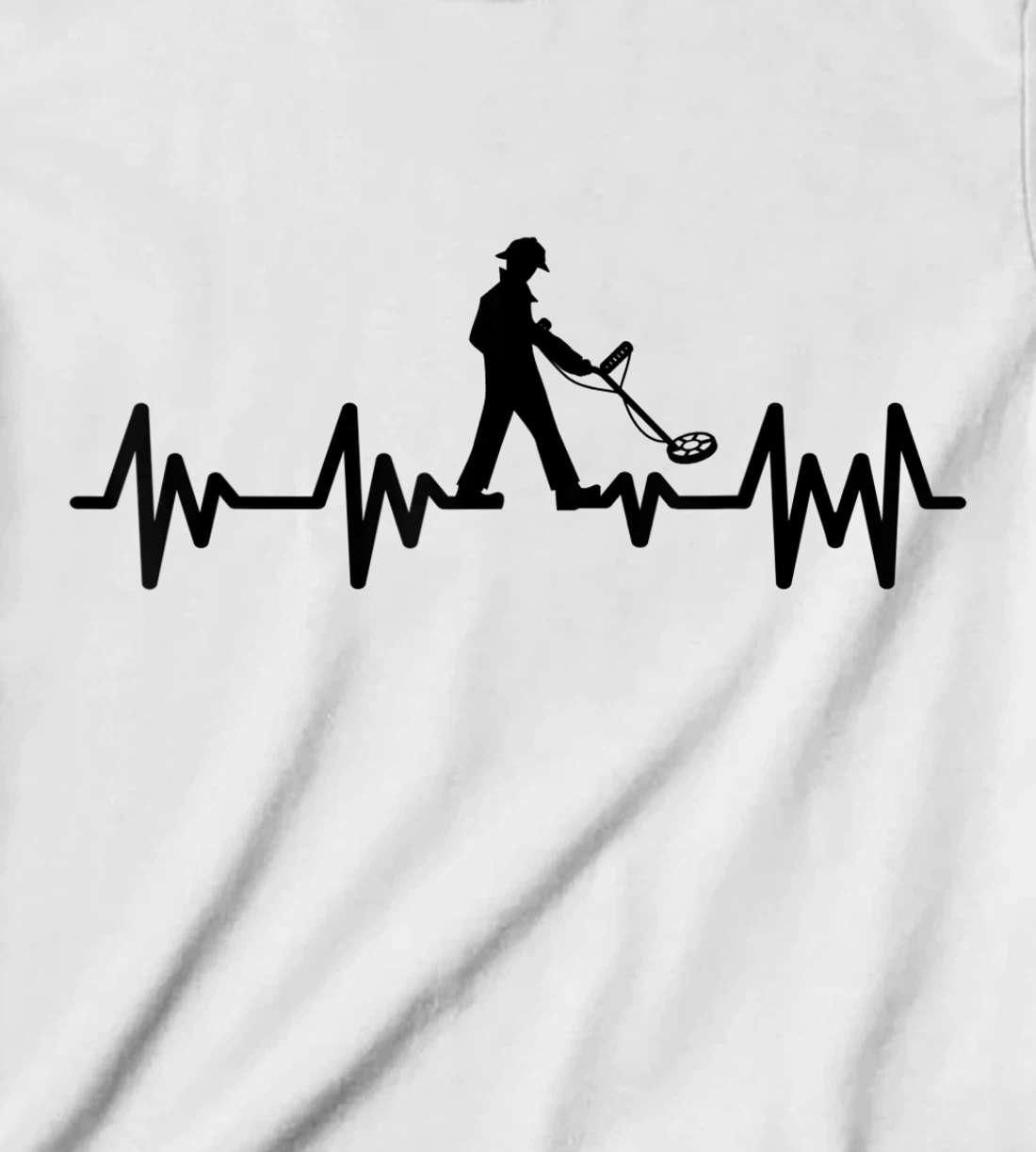 Womens Detectorists detecting Heartbeat Detectoring Metaldetector T-Shirt, Kid T-Shirt and Women T-Shirt