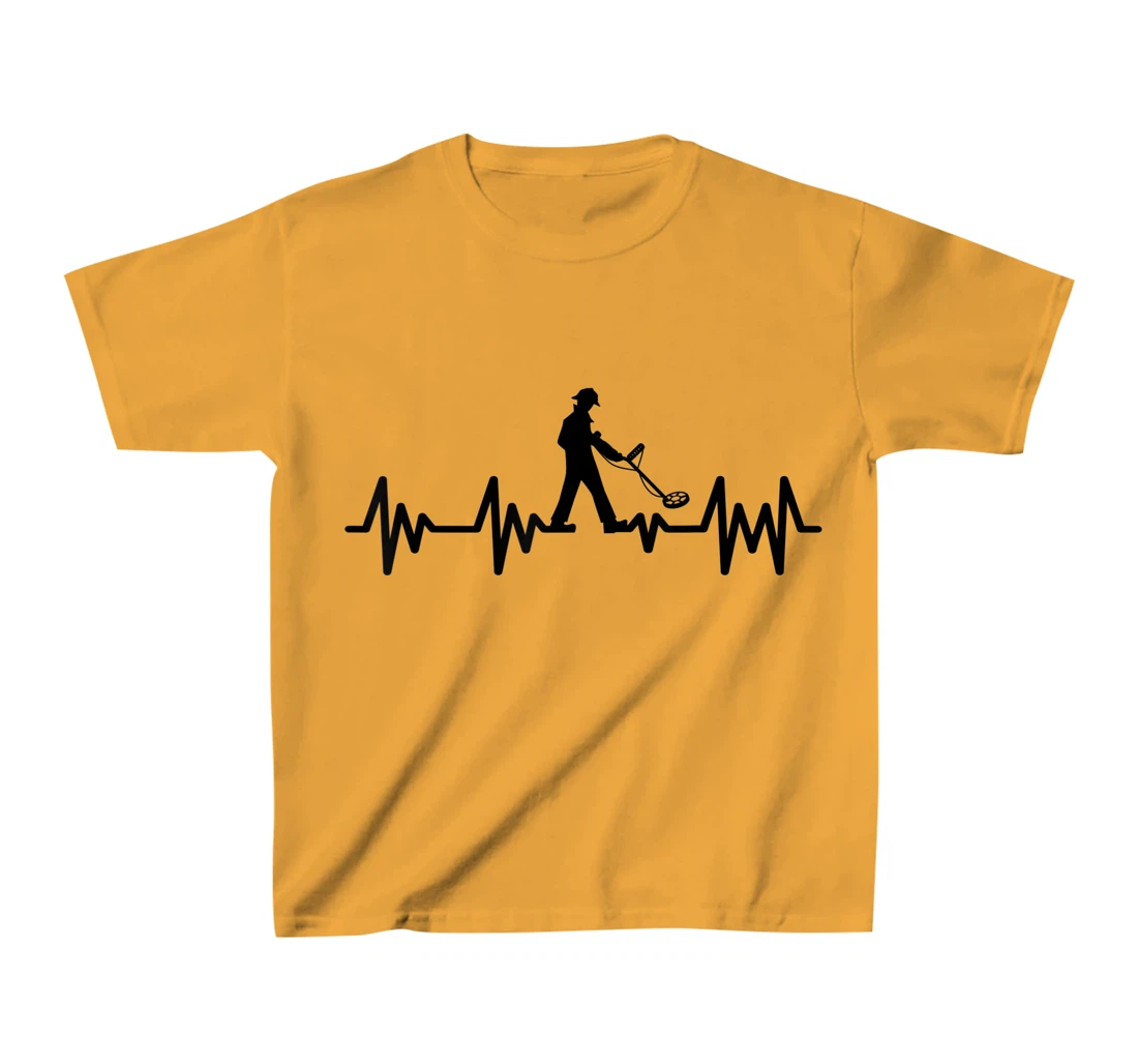 Womens Detectorists detecting Heartbeat Detectoring Metaldetector T-Shirt, Kid T-Shirt and Women T-Shirt