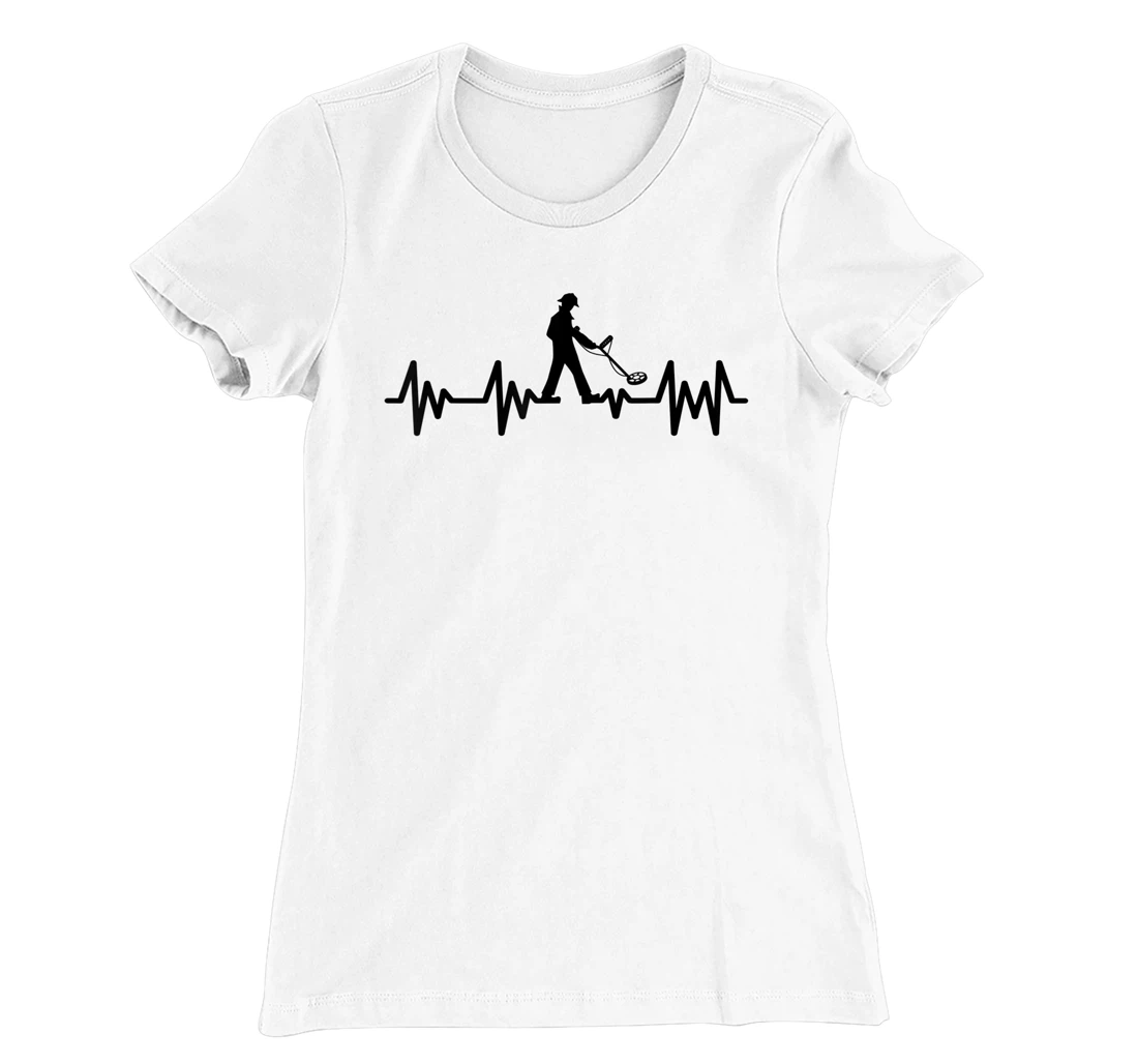 Womens Detectorists detecting Heartbeat Detectoring Metaldetector T-Shirt, Kid T-Shirt and Women T-Shirt