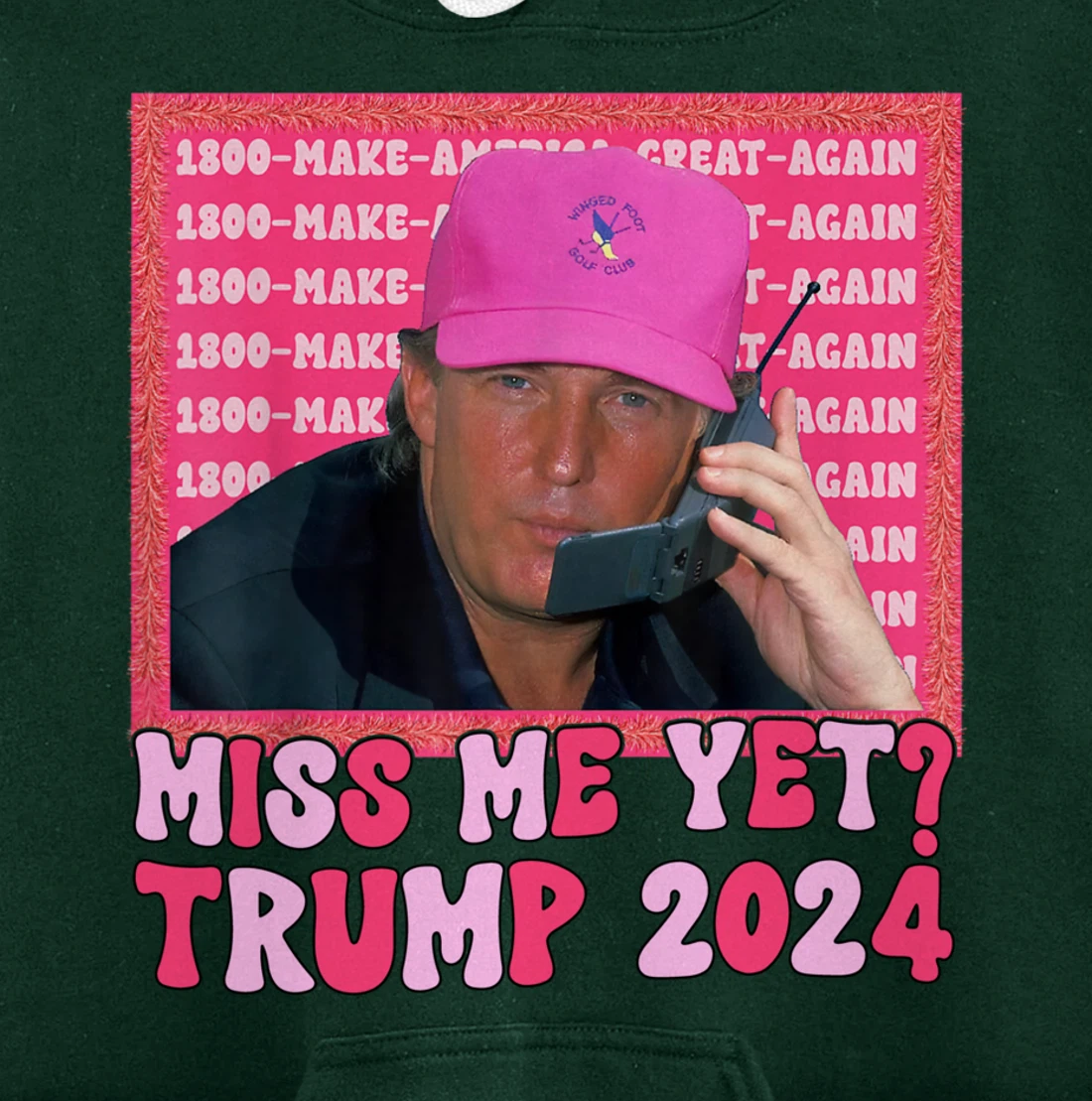Funny Trump Pink Miss Me Yet Trump 2024 Pullover Hoodie