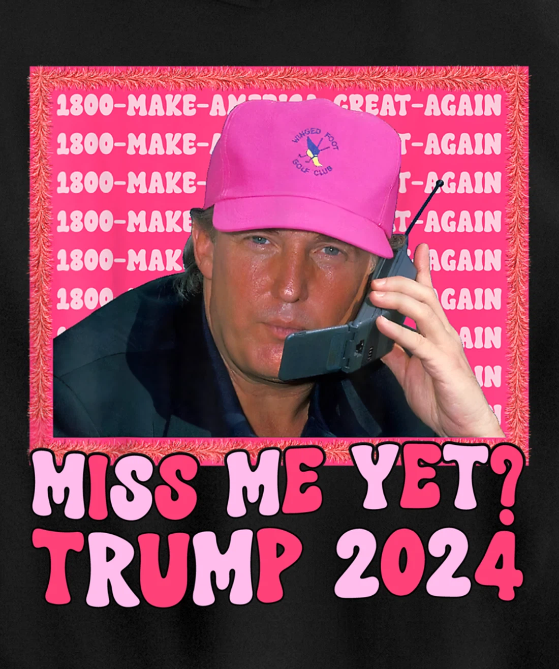 Funny Trump Pink Miss Me Yet Trump 2024 Pullover Hoodie