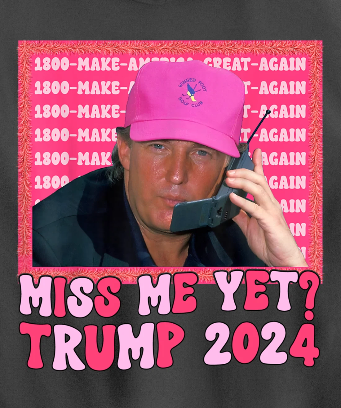 Funny Trump Pink Miss Me Yet Trump 2024 Pullover Hoodie