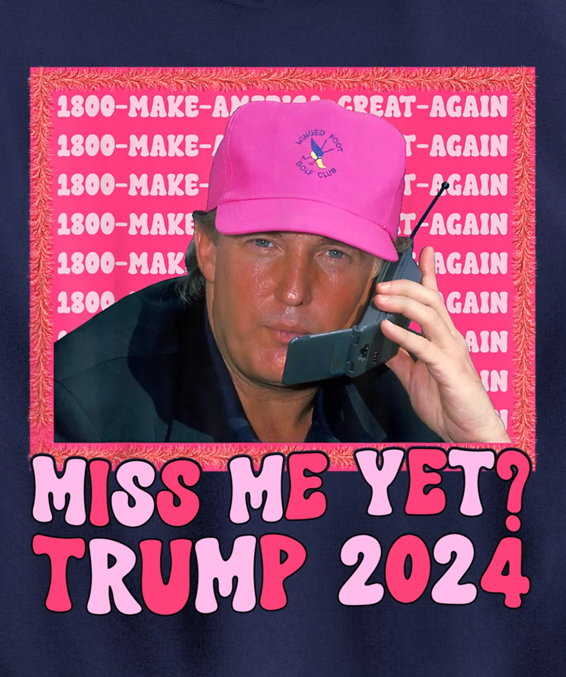 Funny Trump Pink Miss Me Yet Trump 2024 Pullover Hoodie