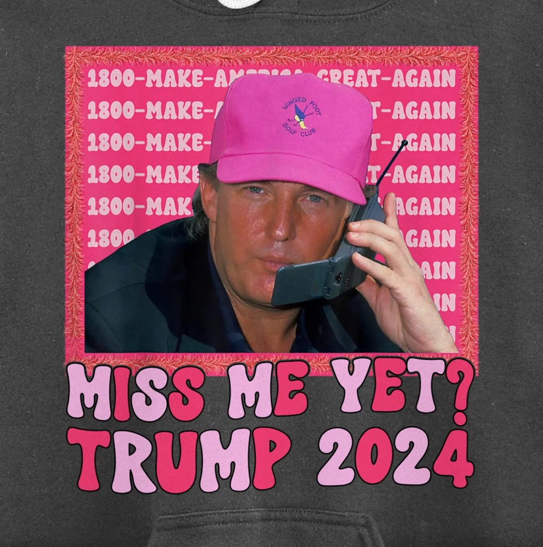 Funny Trump Pink Miss Me Yet Trump 2024 Pullover Hoodie