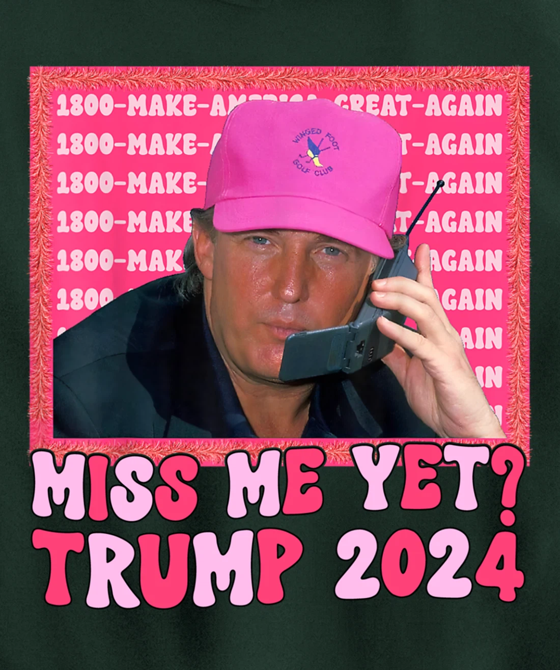 Funny Trump Pink Miss Me Yet Trump 2024 Pullover Hoodie
