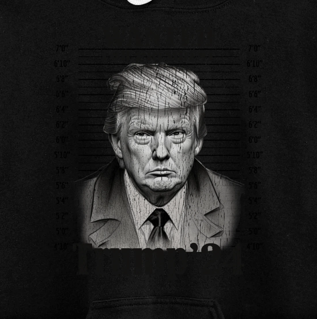 Donald Trump 2024 Mugshot Wanted For President 2024 Funny Pullover Hoodie