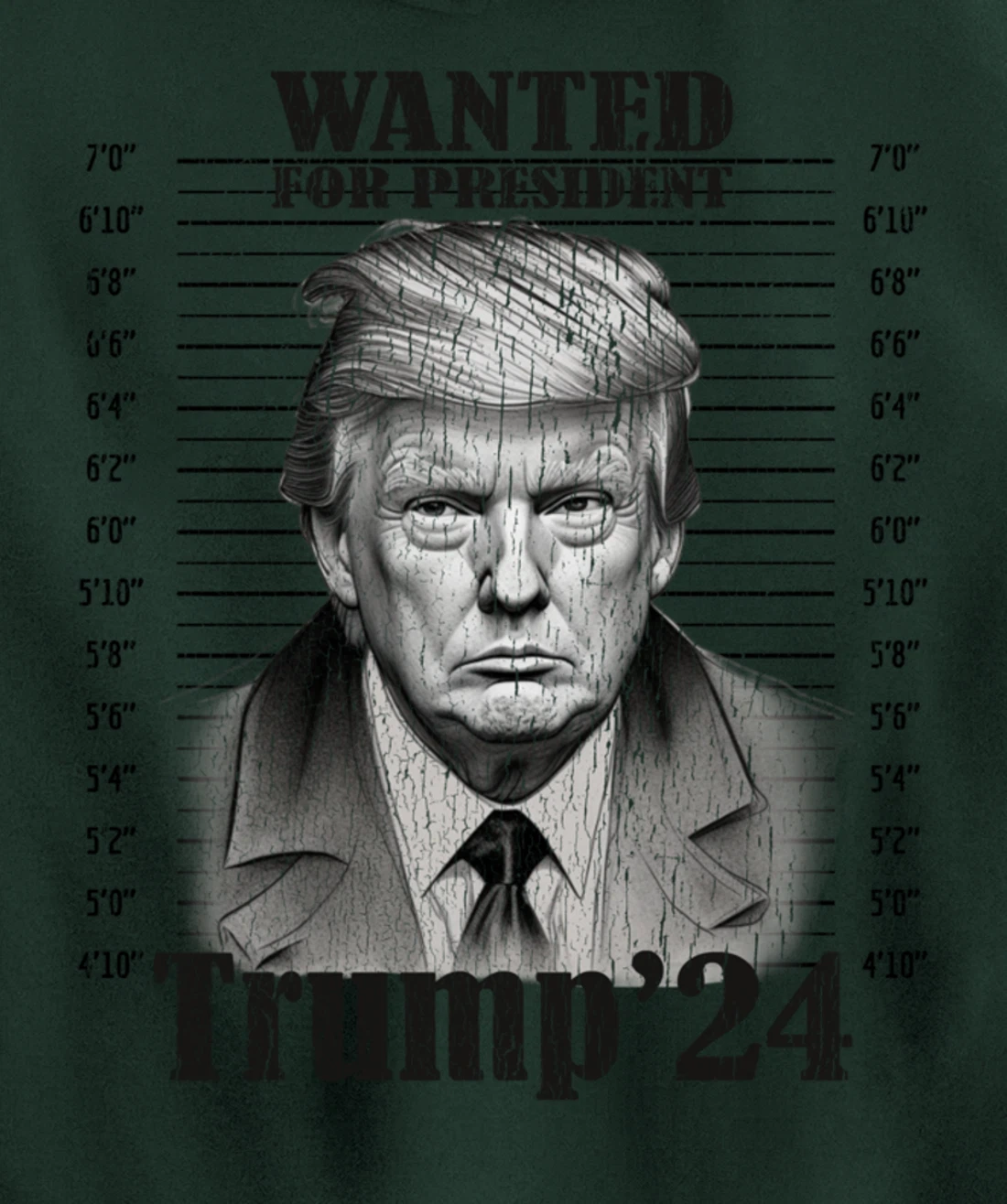 Donald Trump 2024 Mugshot Wanted For President 2024 Funny Pullover Hoodie