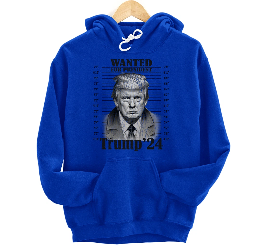 Donald Trump 2024 Mugshot Wanted For President 2024 Funny Pullover Hoodie