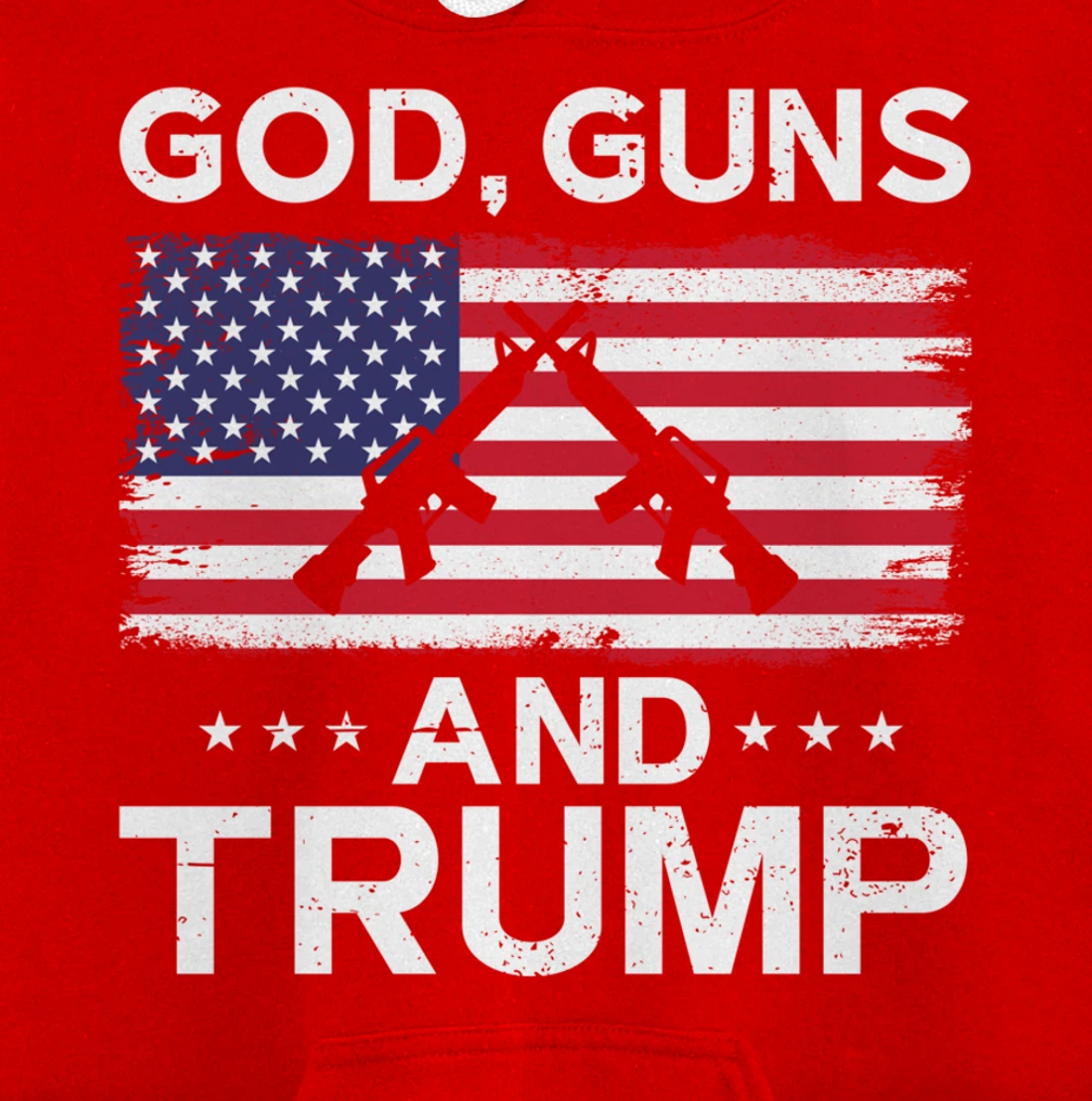2024 President Donald Trump Tee God Guns And Trump Pullover Hoodie
