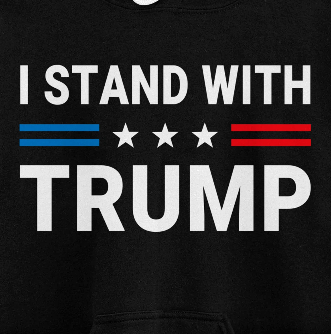 I Stand With Trump US Flag Support Trump 2024 Vintage Pullover Hoodie