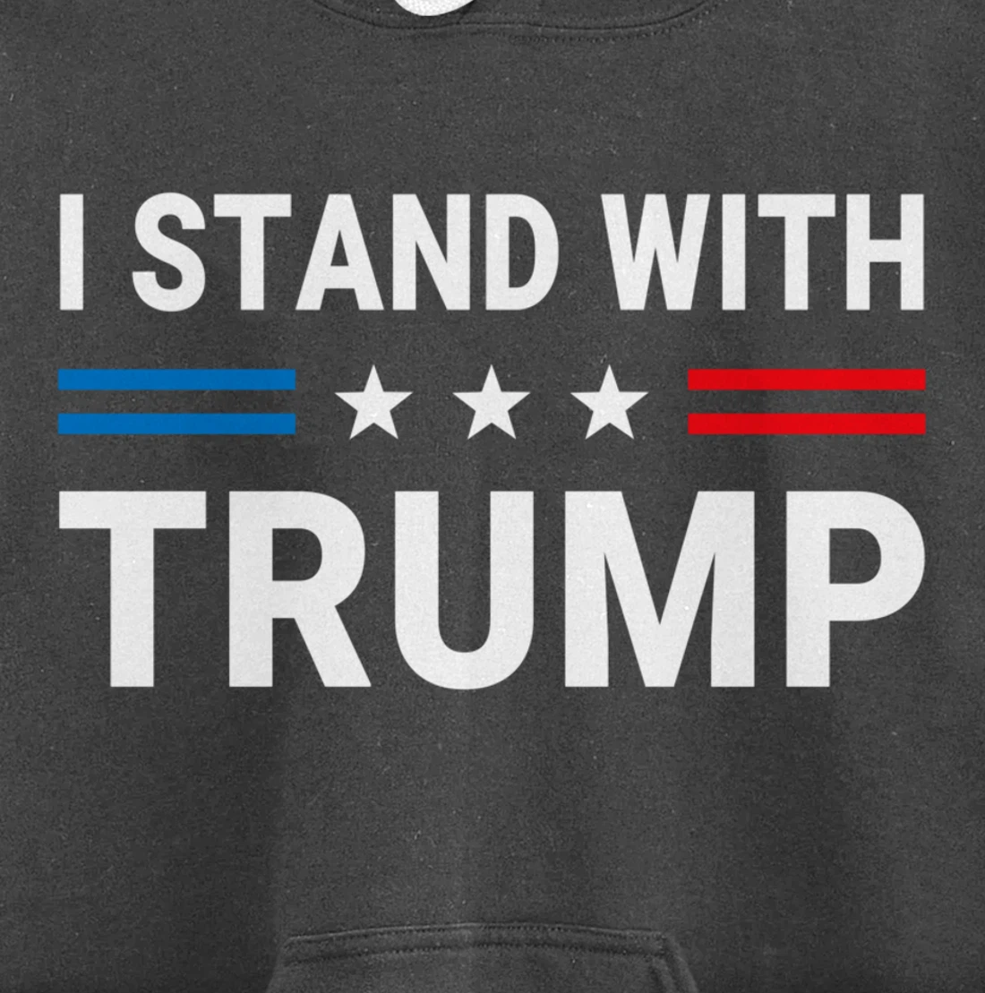I Stand With Trump US Flag Support Trump 2024 Vintage Pullover Hoodie