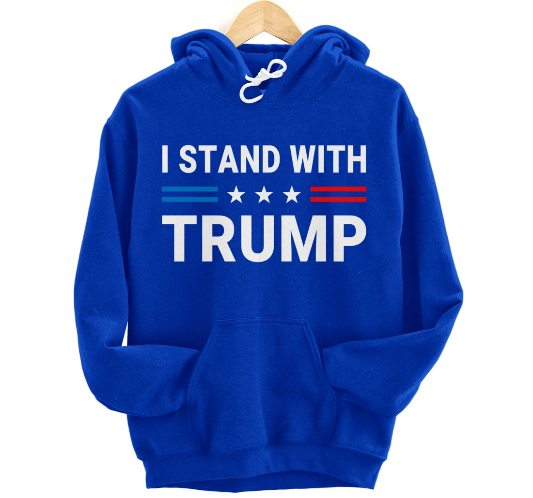 I Stand With Trump US Flag Support Trump 2024 Vintage Pullover Hoodie