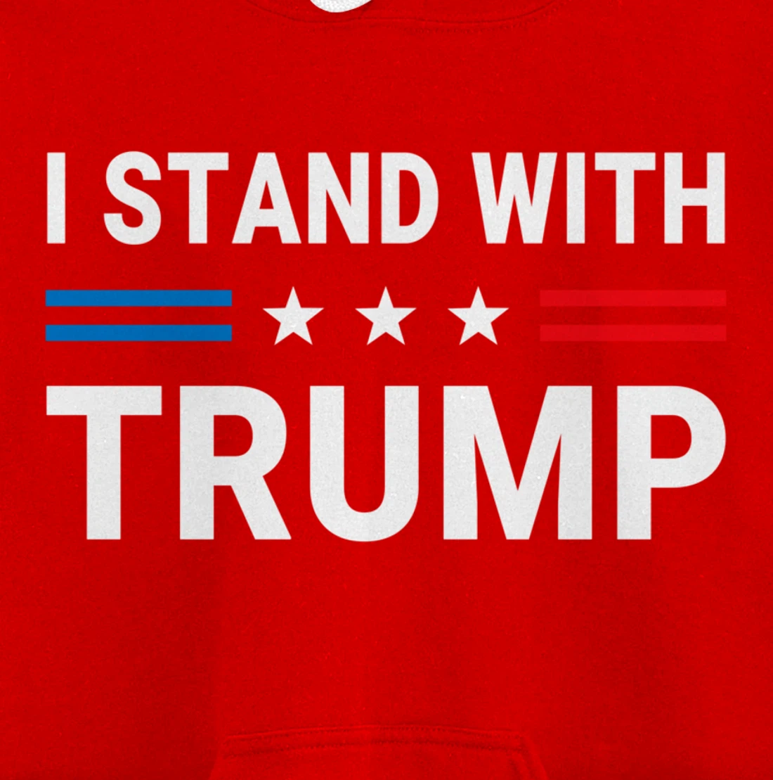 I Stand With Trump US Flag Support Trump 2024 Vintage Pullover Hoodie