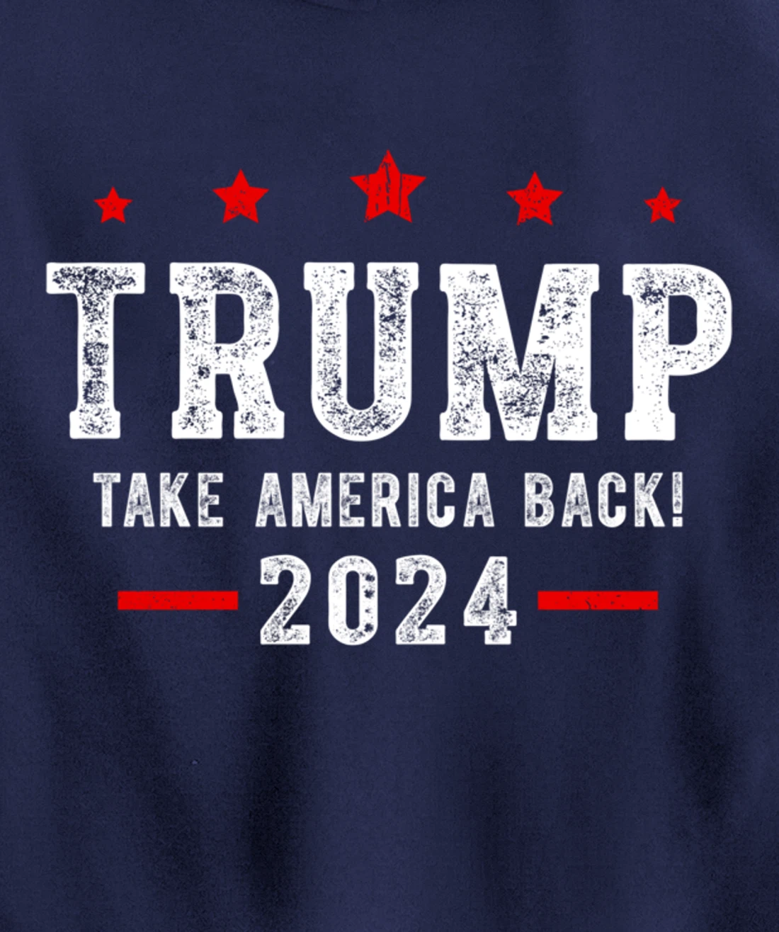 Trump 2024 Take America Back USA Patriotic American Flag Pullover Hoodie