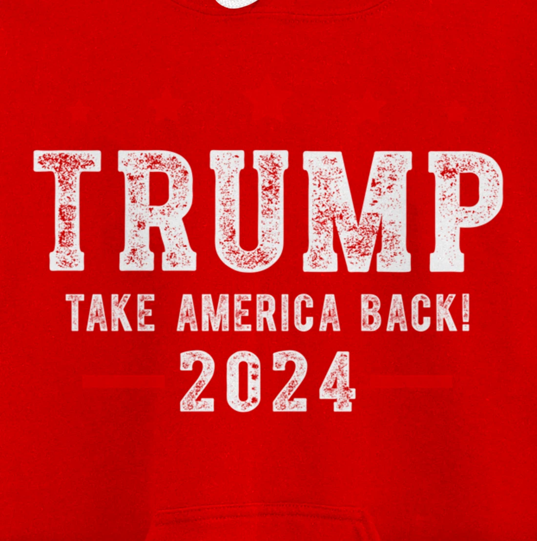 Trump 2024 Take America Back USA Patriotic American Flag Pullover Hoodie