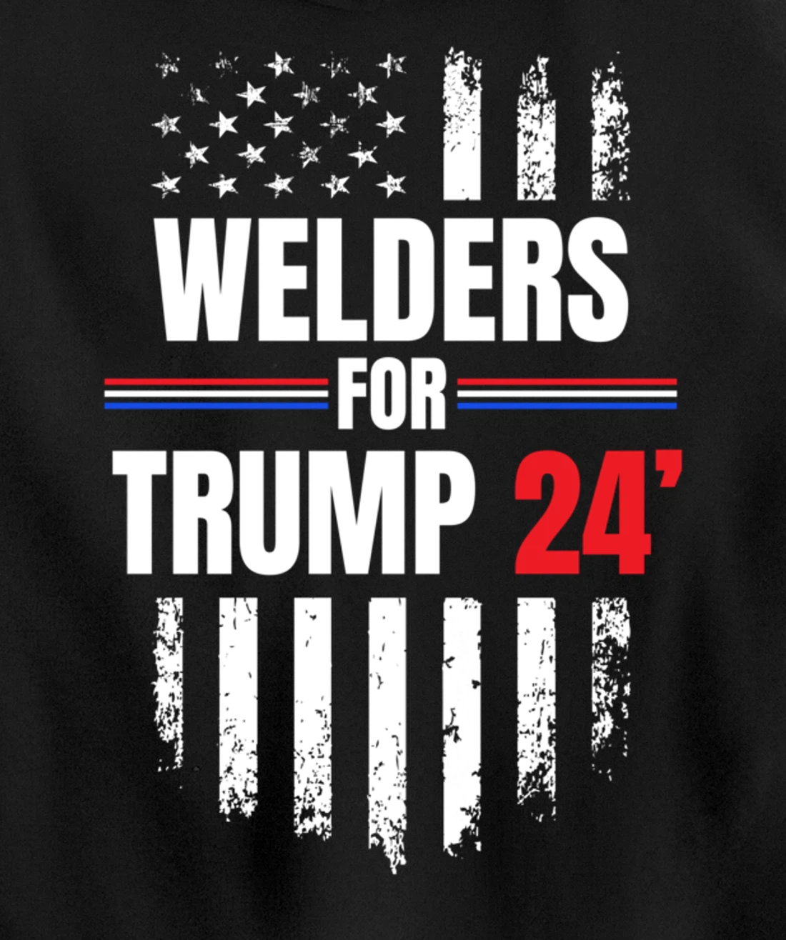 2024 American Flag Pullover Hoodie