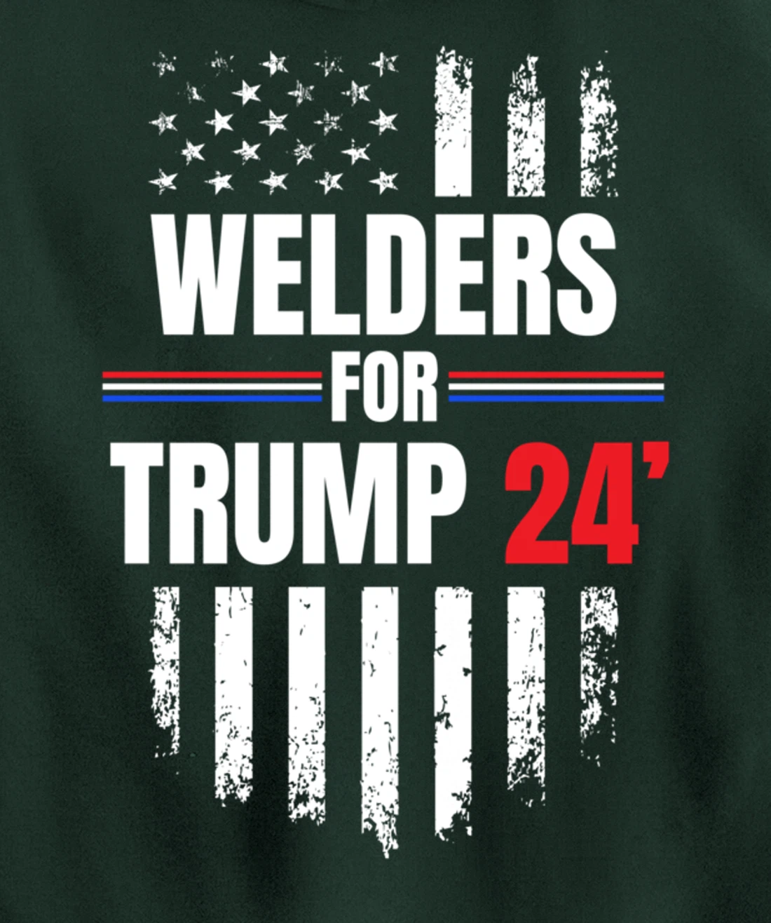 2024 American Flag Pullover Hoodie