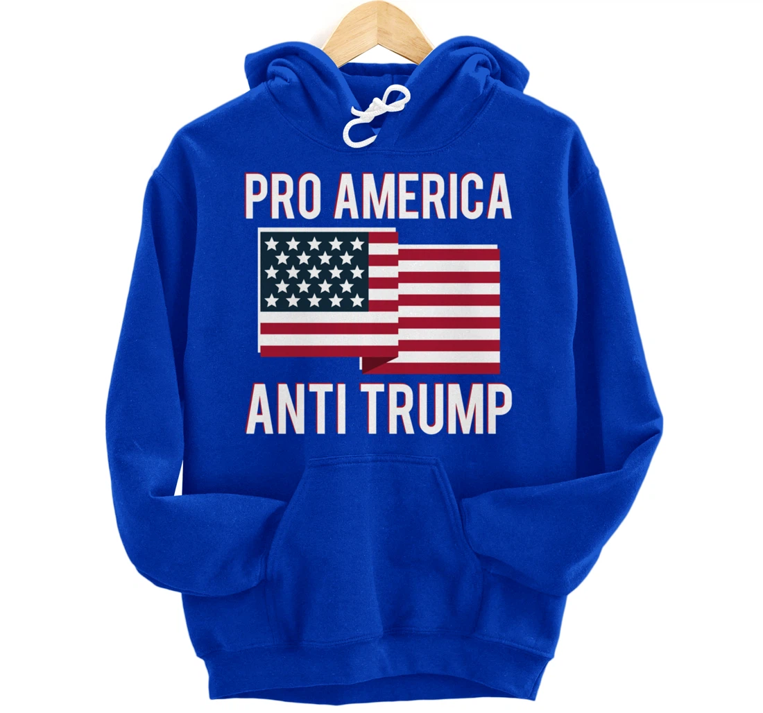 Pro-America Anti-Trump American USA Flag Resist Pullover Hoodie