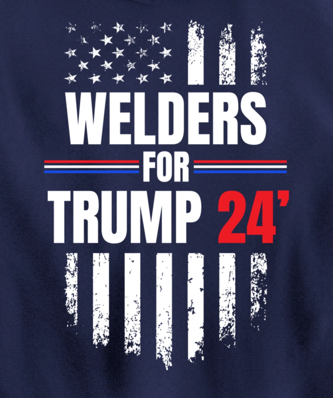 2024 American Flag Pullover Hoodie