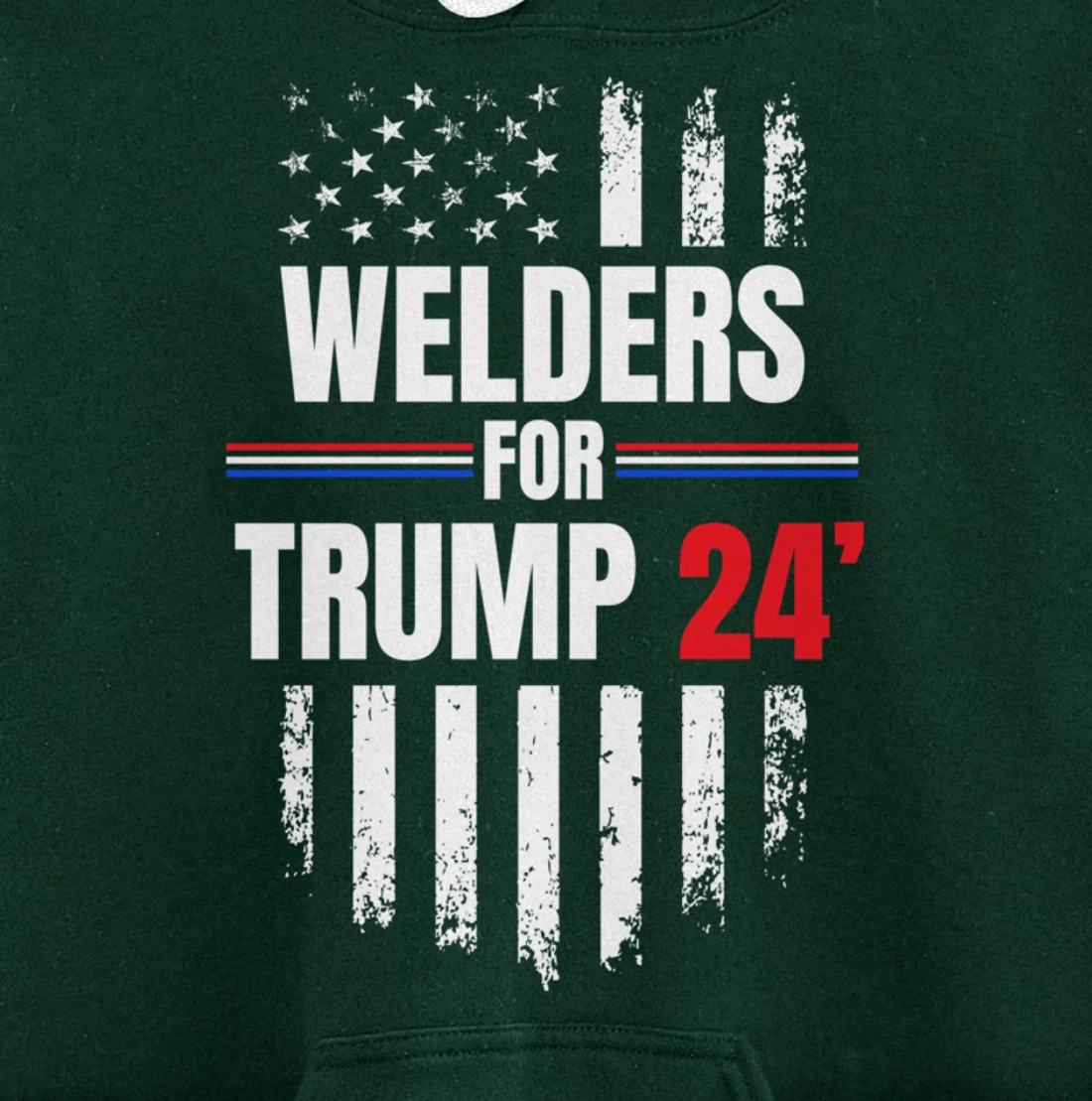 2024 American Flag Pullover Hoodie