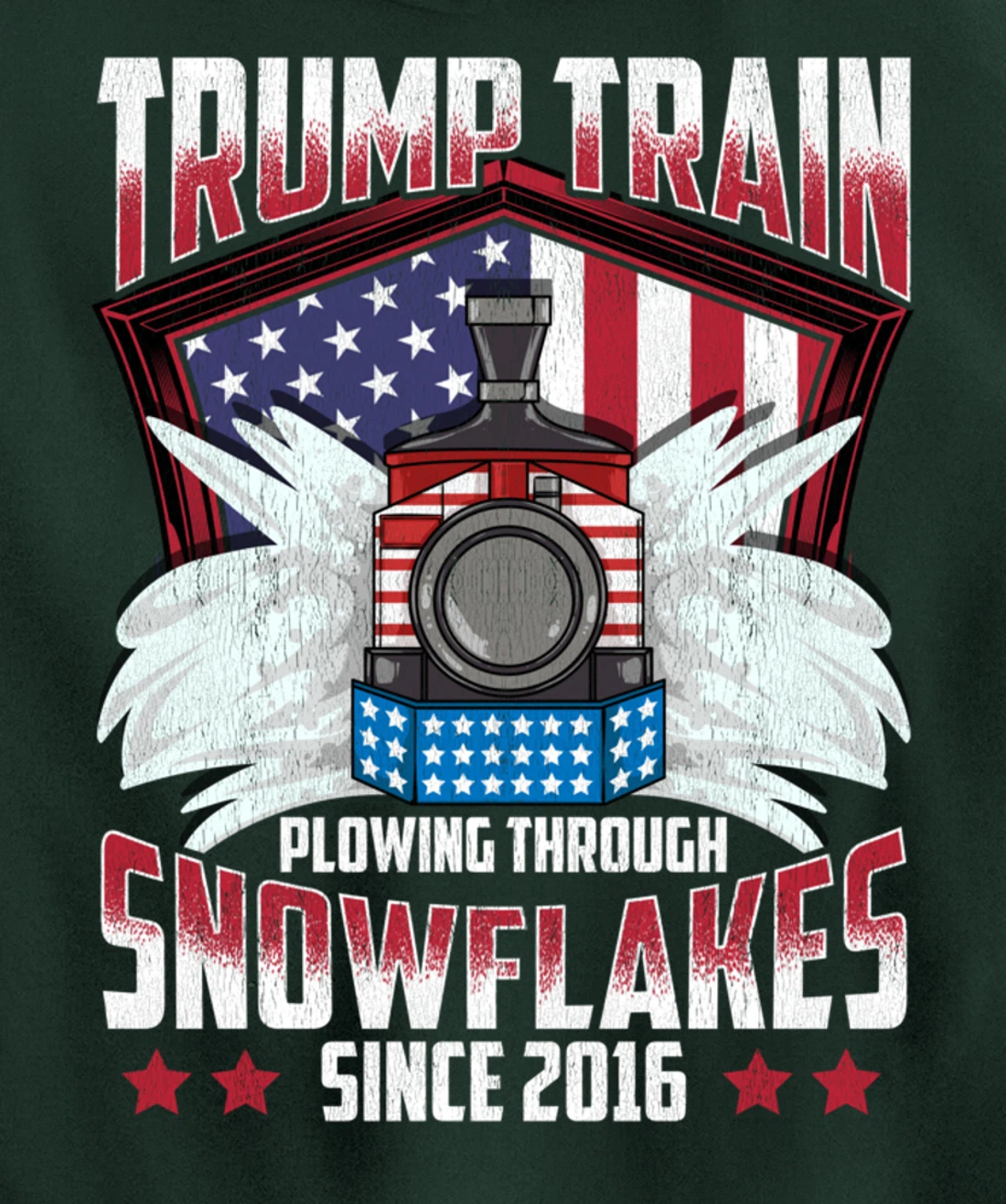 Trump Train Shirt 2024 President Elections Snow Plow Patriot Pullover Hoodie
