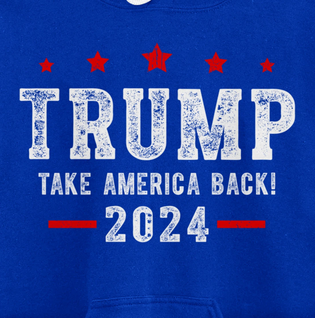 Trump 2024 Take America Back USA Patriotic American Flag Pullover Hoodie