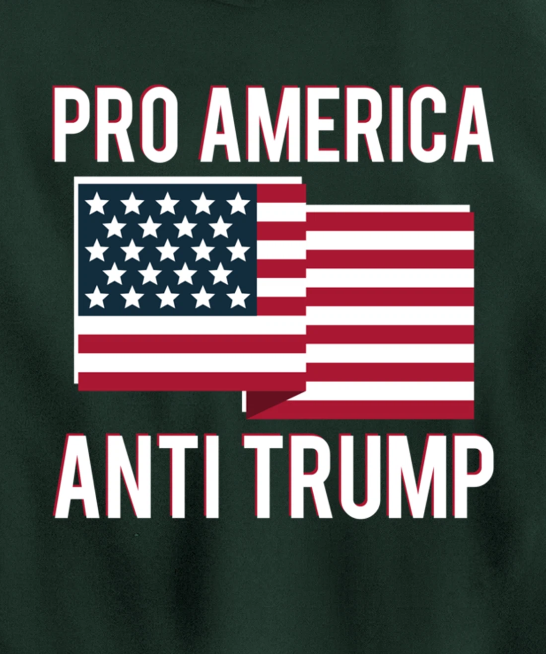 Pro-America Anti-Trump American USA Flag Resist Pullover Hoodie